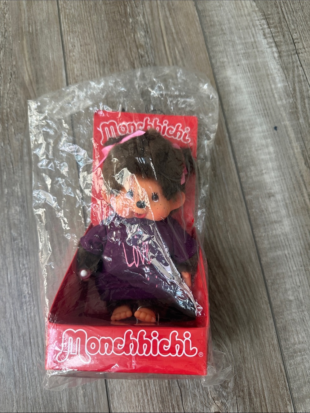 Monchhichi Plush Doll in Purple 'Love' tee dress - Picture 7 of 7